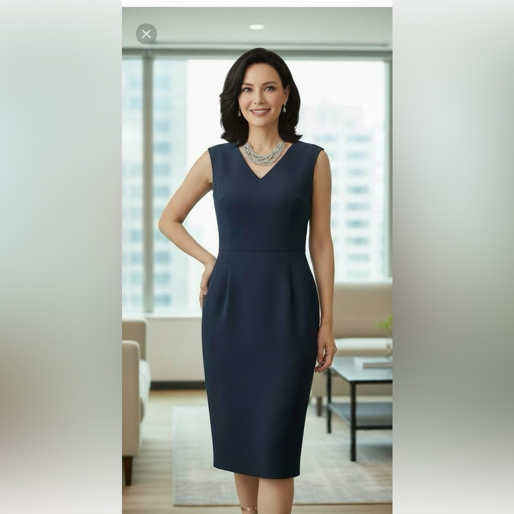 Elegant Navy Blue Dress